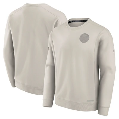 Men's Fanatics Cream Buffalo Sabres Authentic Pro Road Fleece Pullover Sweatshirt