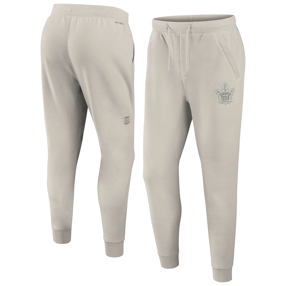 Men's Fanatics Cream Toronto Maple Leafs Authentic Pro Road Sweatpants