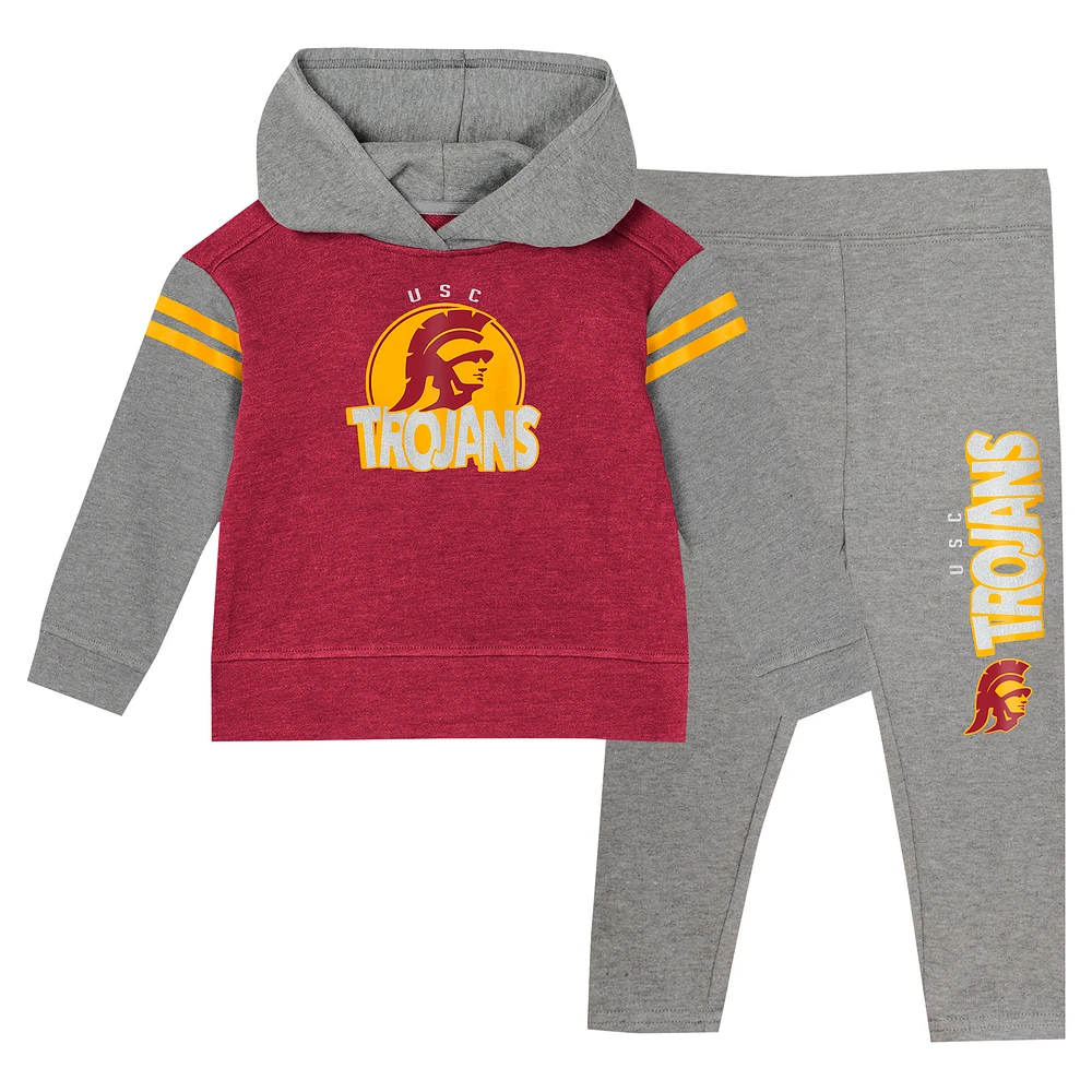 Girls Preschool Cardinal USC Trojans Clubhouse Pullover Hoodie & Legging Set