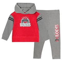 Girls Preschool Scarlet Ohio State Buckeyes Clubhouse Pullover Hoodie & Legging Set