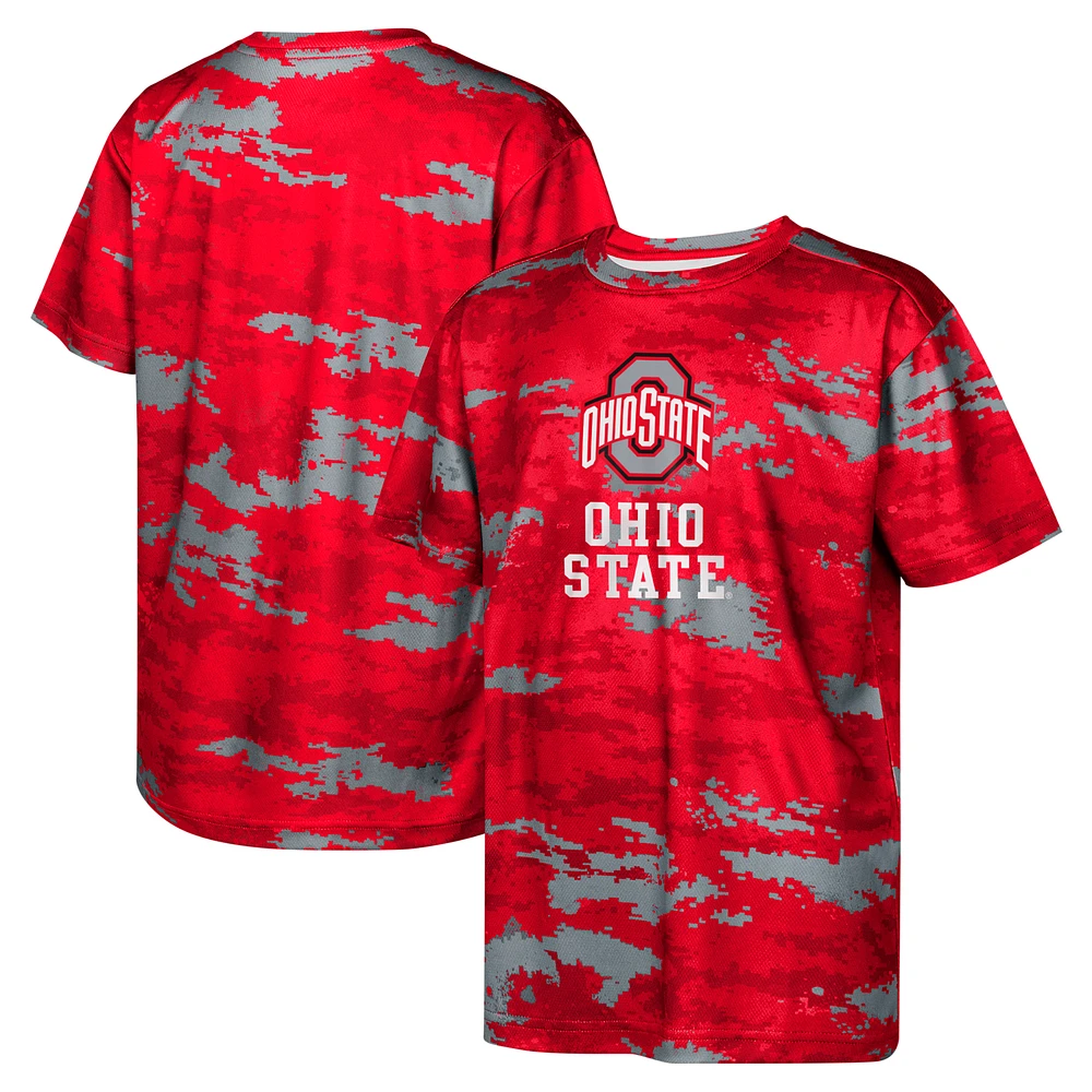 Youth Scarlet Ohio State Buckeyes Scrimmage Sublimated T-Shirt