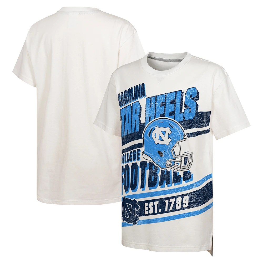 Youth White North Carolina Tar Heels Let's Get Loud Oversized T-Shirt
