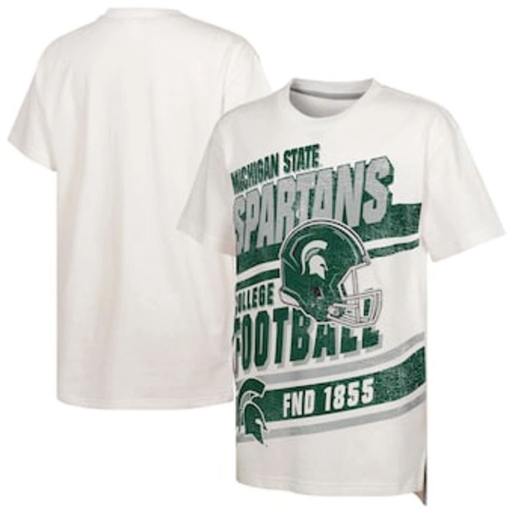 Youth White Michigan State Spartans Let's Get Loud Oversized T-Shirt