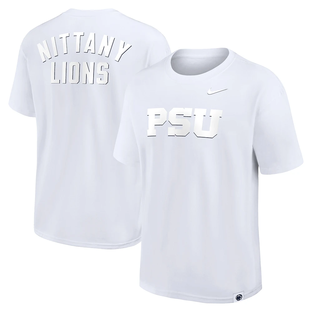 Men's Nike White Penn State Nittany Lions Statement 2-Hit Max90 T-Shirt