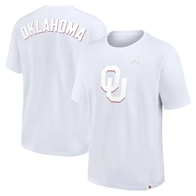 Men's Jordan Brand White Oklahoma Sooners Statement 2-Hit Max90 T-Shirt