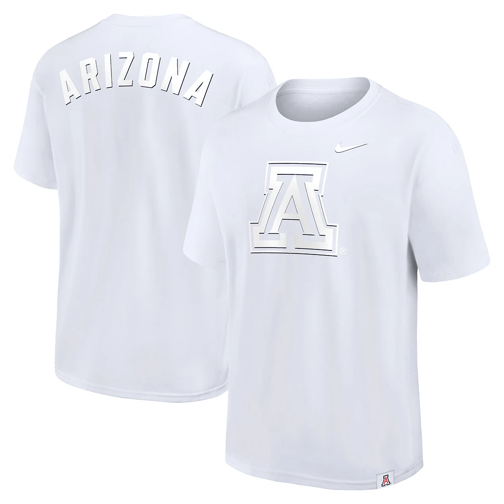Men's Nike White Arizona Wildcats Statement 2-Hit Max90 T-Shirt