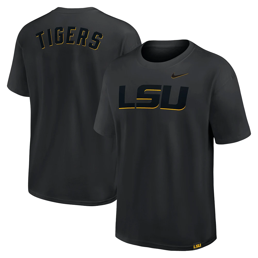 Men's Nike Black LSU Tigers Statement 2-Hit Max90 T-Shirt