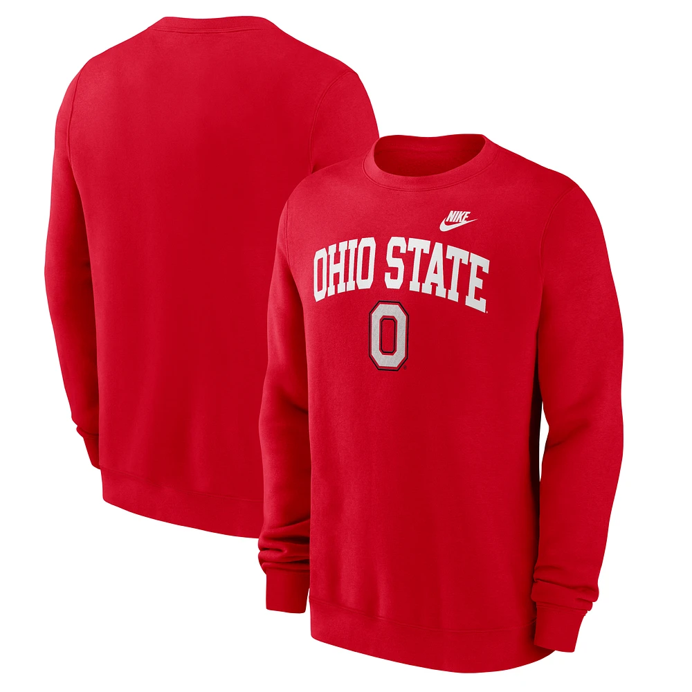 Men's Nike Scarlet Ohio State Buckeyes Legacy Classic Pullover Sweatshirt