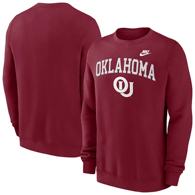 Men's Nike Crimson Oklahoma Sooners Legacy Classic Pullover Sweatshirt