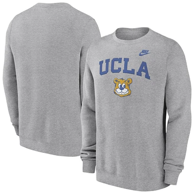 Men's Nike Heather Gray UCLA Bruins Legacy Classic Pullover Sweatshirt