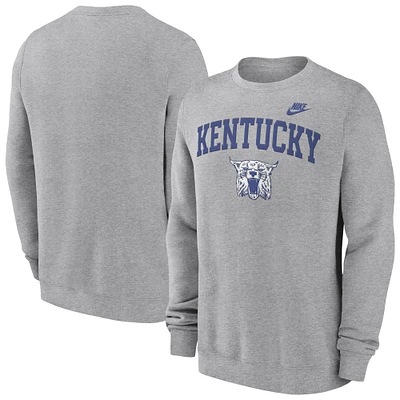 Men's Nike Heather Gray Kentucky Wildcats Legacy Classic Pullover Sweatshirt