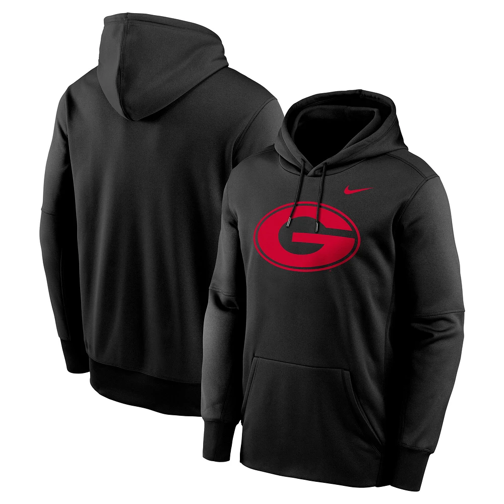 Men's Nike Black Georgia Bulldogs Primetime Endzone Performance Pullover Hoodie