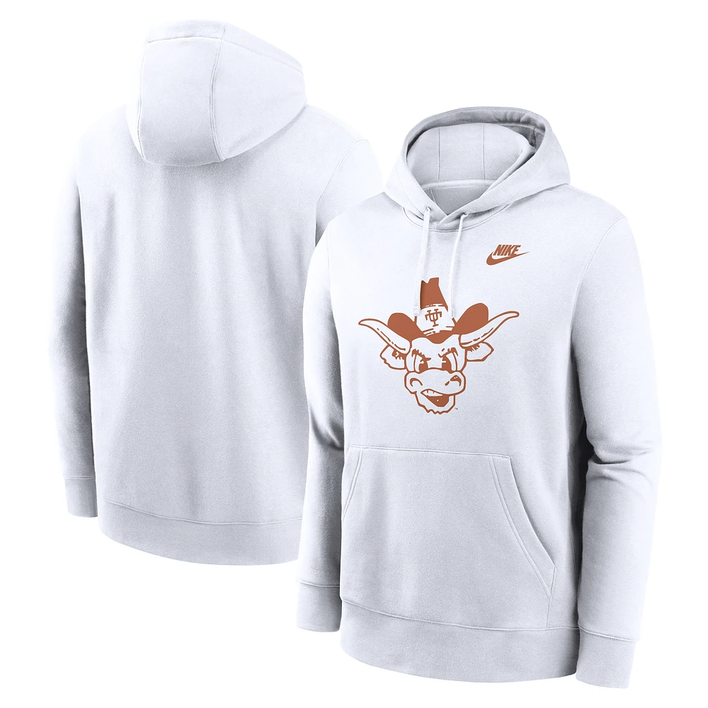 Men's Nike Texas Longhorns Legacy Logo Club Fleece Pullover Hoodie