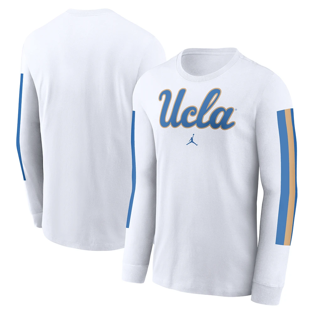 Men's Jordan Brand White UCLA Bruins Local Spirit Slogan Long Sleeve T-Shirt