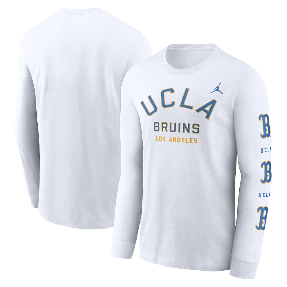 Men's Jordan Brand White UCLA Bruins Primetime Classic Location Long Sleeve T-Shirt