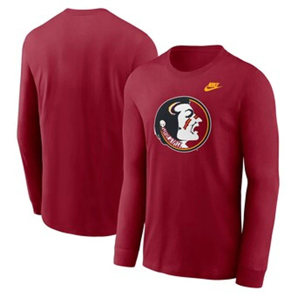 Men's Nike Garnet Florida State Seminoles Legacy Primary Logo Long Sleeve T-Shirt