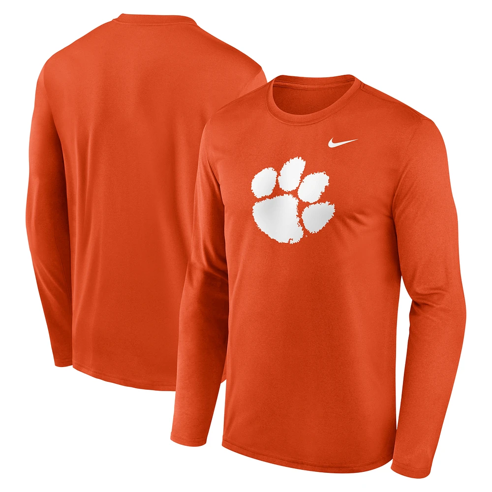 Men's Nike Orange Clemson Tigers Primetime Primary Legend Long Sleeve T-Shirt