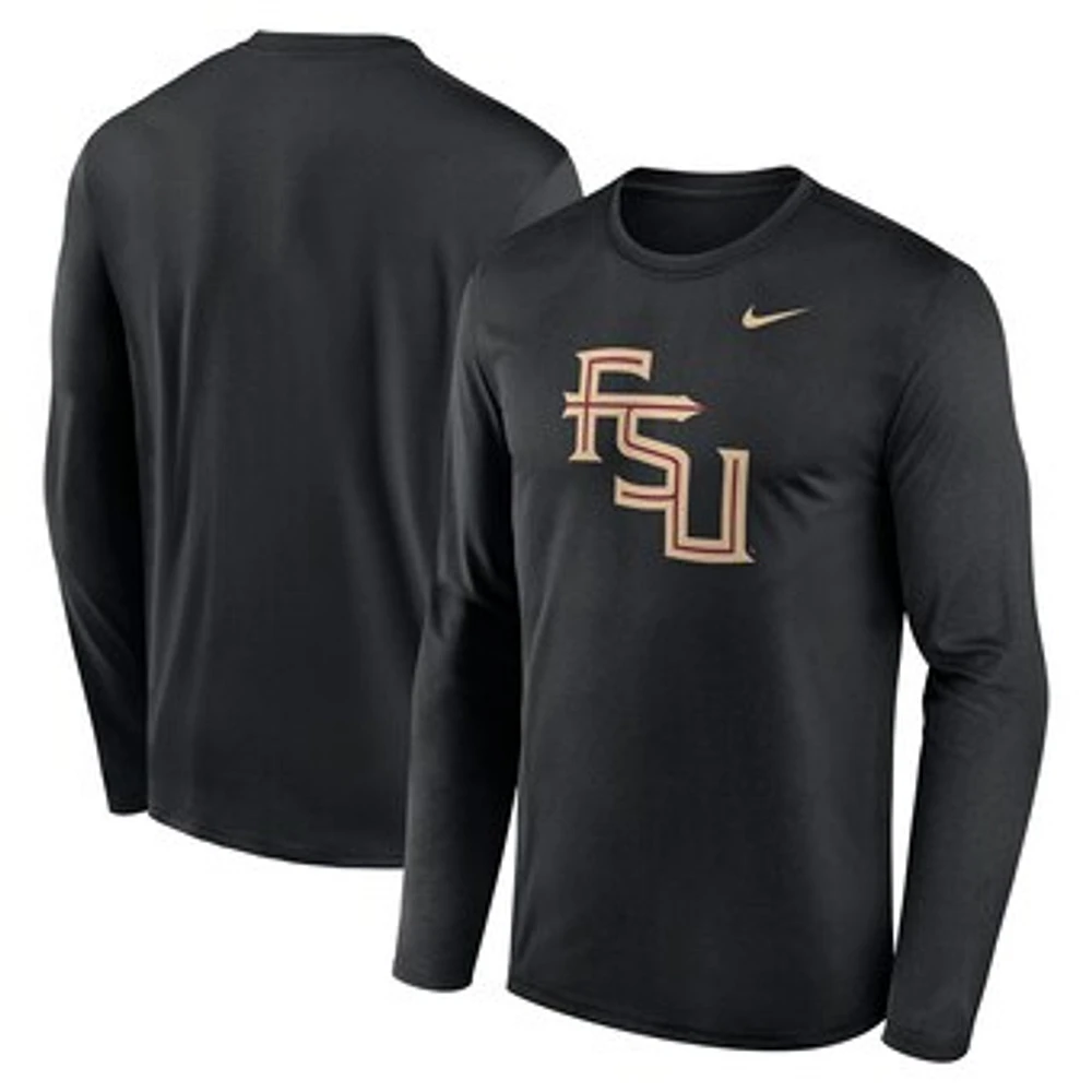 Men's Nike Black Florida State Seminoles Primetime Alternate Logo Legend Performance Long Sleeve T-Shirt