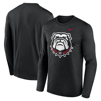 Men's Nike Black Georgia Bulldogs Primetime Alternate Logo Legend Performance Long Sleeve T-Shirt