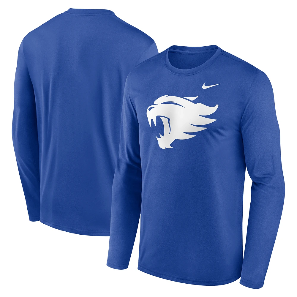 Men's Nike Royal Kentucky Wildcats Primetime Alternate Logo Legend Performance Long Sleeve T-Shirt