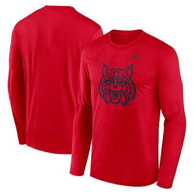 Men's Nike Red Arizona Wildcats Primetime Alternate Logo Legend Performance Long Sleeve T-Shirt