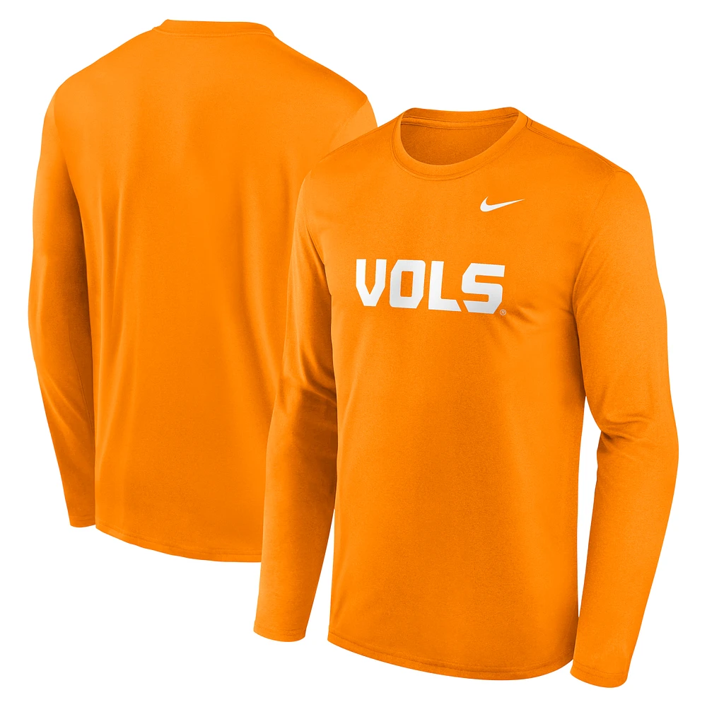 Men's Nike Tennessee Orange Tennessee Volunteers Primetime Alternate Logo Legend Performance Long Sleeve T-Shirt