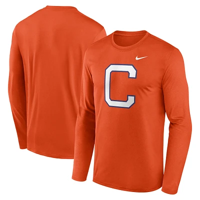 Men's Nike Orange Clemson Tigers Primetime Alternate Logo Legend Performance Long Sleeve T-Shirt