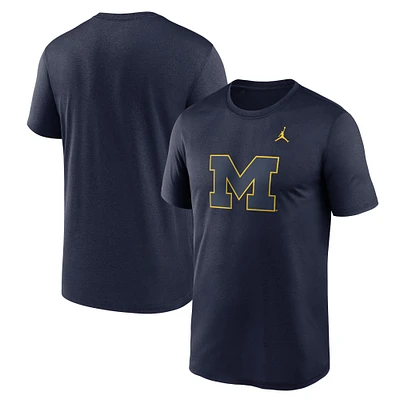 Men's Jordan Brand Navy Michigan Wolverines Color Pop Logo Legend Performance T-Shirt