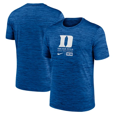 Men's Nike Royal Duke Blue Devils Campus Center Block Velocity Performance T-Shirt