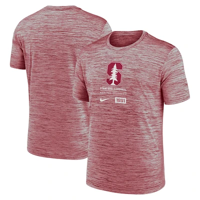 Men's Nike Cardinal Stanford Campus Center Block Velocity Performance T-Shirt