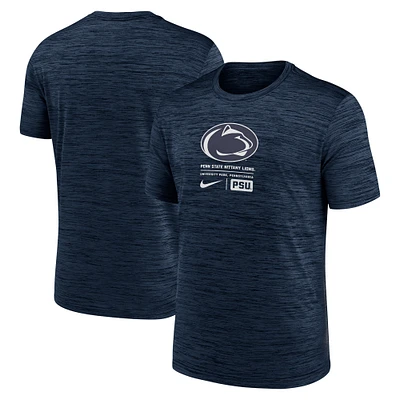 Men's Nike Navy Penn State Nittany Lions Campus Center Block Velocity Performance T-Shirt