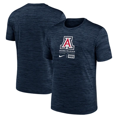 Men's Nike Navy Arizona Wildcats Campus Center Block Velocity Performance T-Shirt
