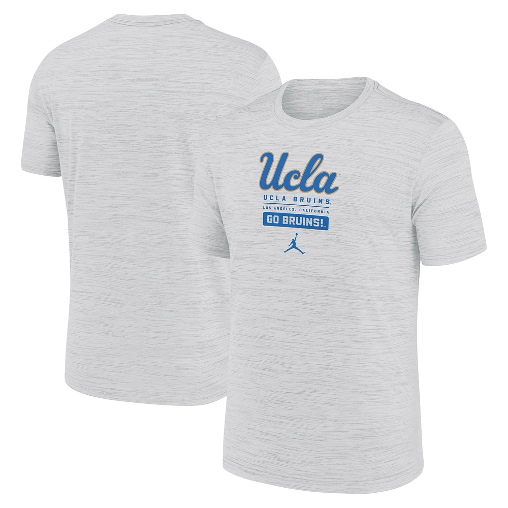 Men's Jordan Brand White UCLA Bruins Campus Center Block Velocity Performance T-Shirt