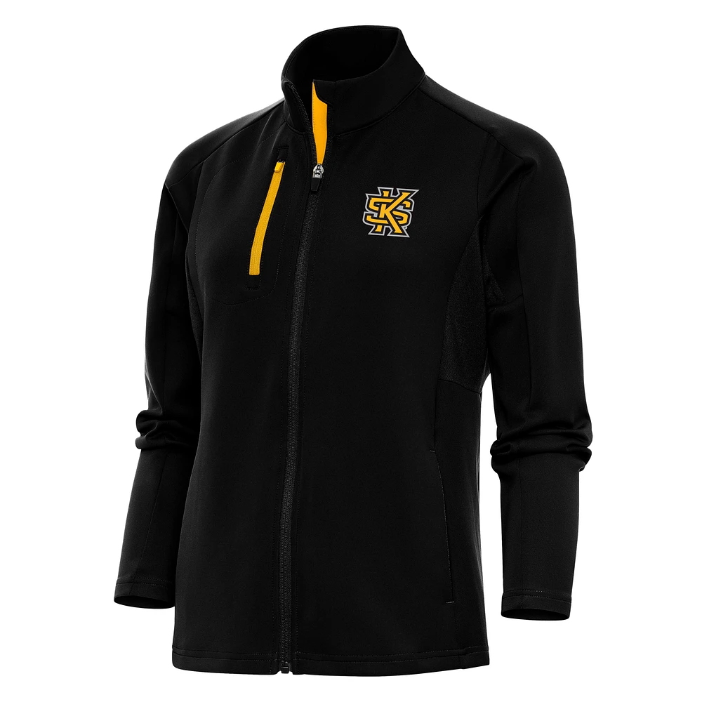 Women's Antigua Black Kennesaw State Owls Generation Digital Thermal Full-Zip Jacket