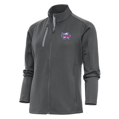 Women's Antigua Charcoal Detroit Mercy Titans Generation Digital Thermal Full-Zip Jacket