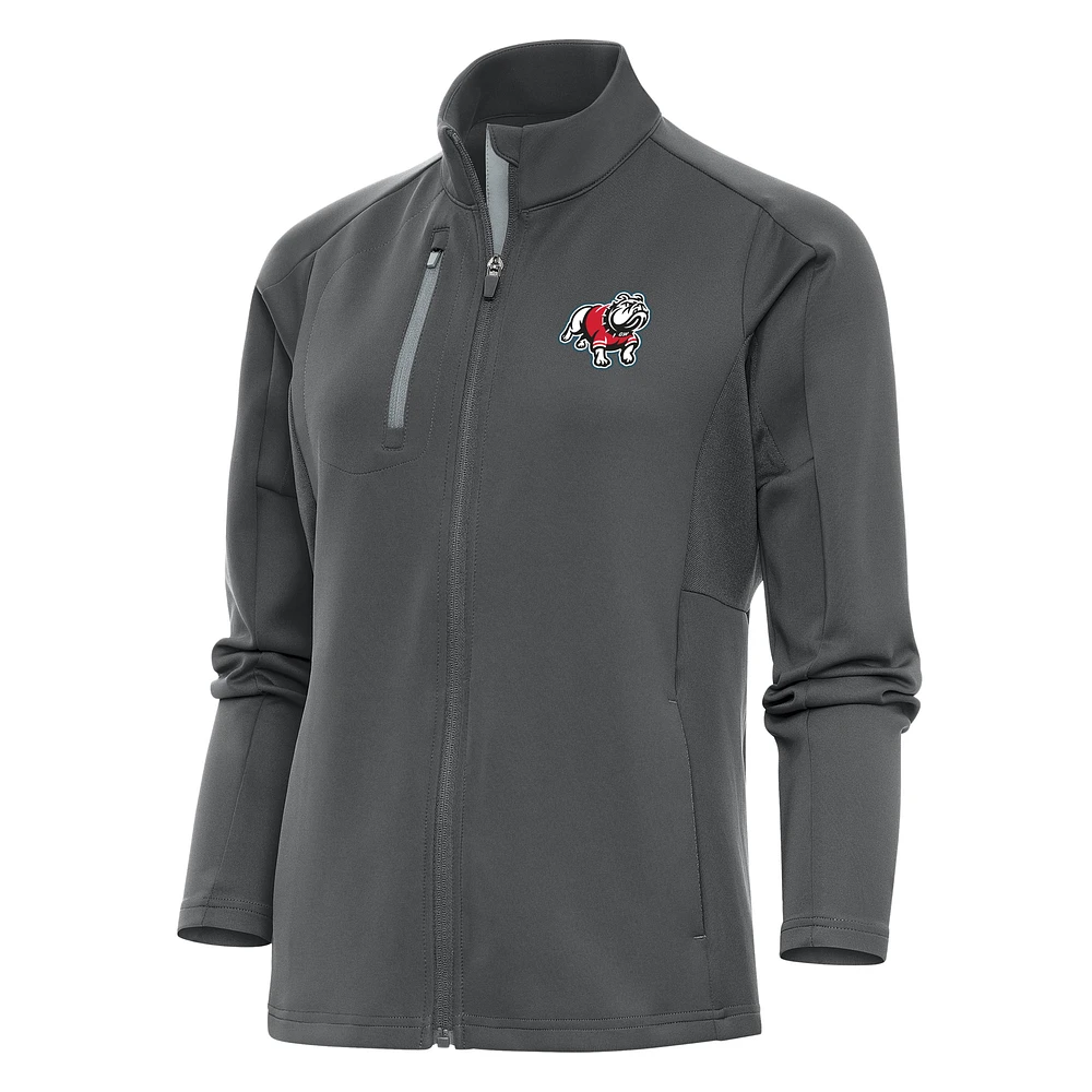 Women's Antigua Charcoal Gardner-Webb Bulldogs Generation Digital Thermal Full-Zip Jacket