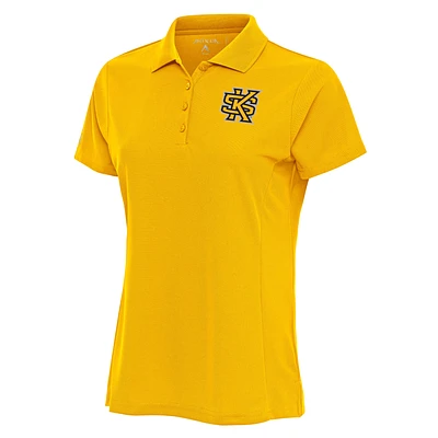 Women's Antigua Gold Kennesaw State Owls Legacy Digital Thermal Pique Polo
