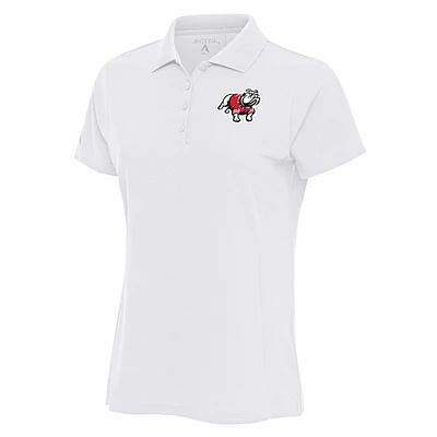 Women's Antigua White Gardner-Webb Bulldogs Legacy Digital Thermal Pique Polo