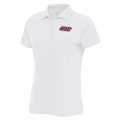 Women's Antigua White UIC Flames Legacy Digital Thermal Pique Polo