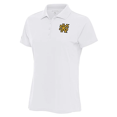 Women's Antigua White Kennesaw State Owls Legacy Digital Thermal Pique Polo