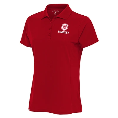 Women's Antigua Red Bradley Braves Legacy Digital Thermal Pique Polo
