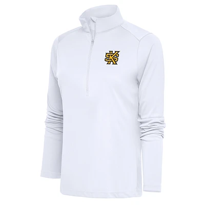 Women's Antigua Kennesaw State Owls Tribute Digital Thermal Half-Zip Pullover Top