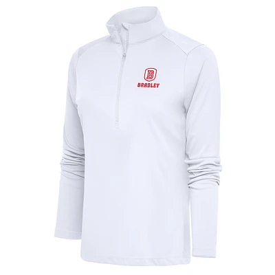 Women's Antigua Bradley Braves Tribute Digital Thermal Half-Zip Pullover Top