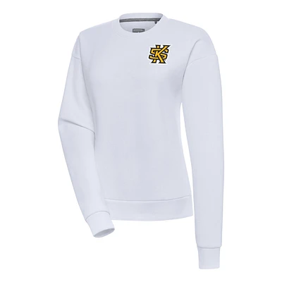 Women's Antigua White Kennesaw State Owls Victory Digital Thermal Pullover Sweatshirt