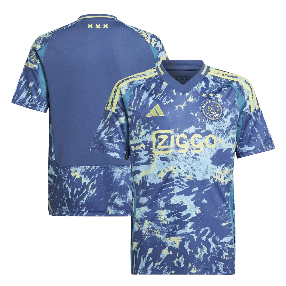 Youth adidas Blue Ajax 2024/25 Away Replica Jersey