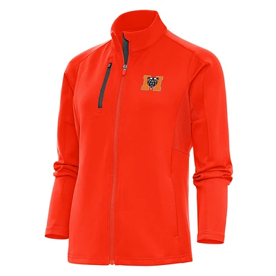 Women's Antigua Orange Mercer Bears Generation Full-Zip Jacket