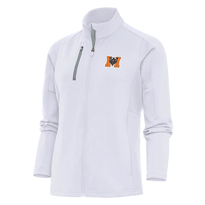 Women's Antigua White Mercer Bears Generation Full-Zip Jacket