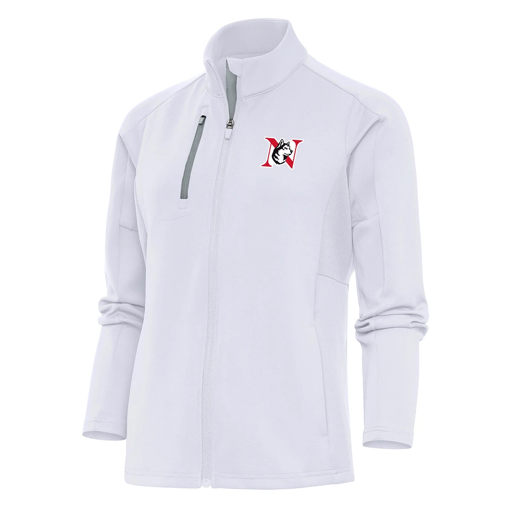 Women's Antigua White Northeastern Huskies Generation Full-Zip Jacket