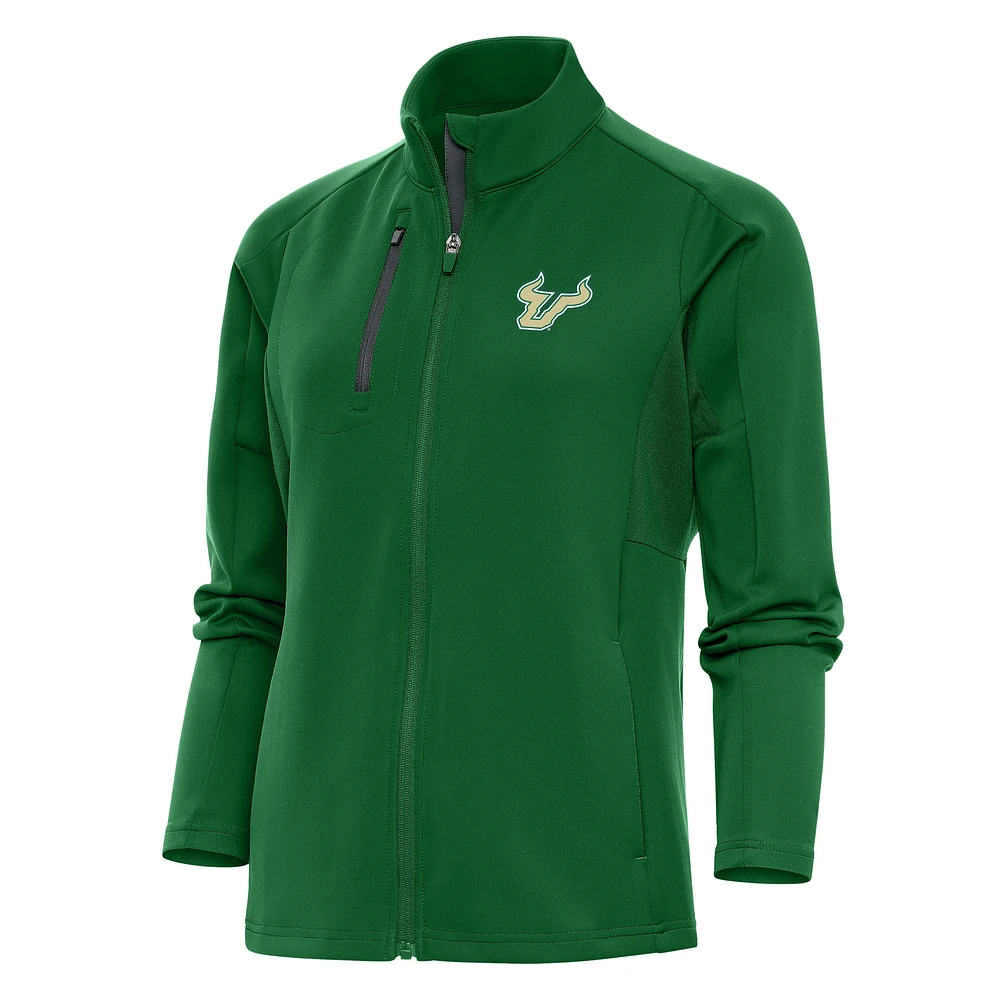 Women's Antigua Green South Florida Bulls Generation Full-Zip Jacket