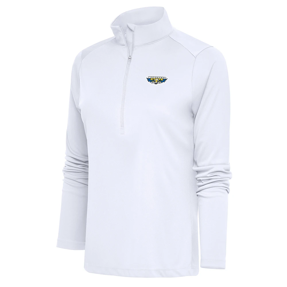 Women's Antigua Morehead State Eagles Tribute Half-Zip Top